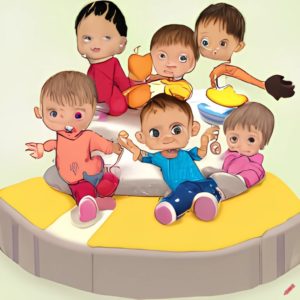 Artificial Intelligence Art by GetFreeSperm.com for the topic of Children
